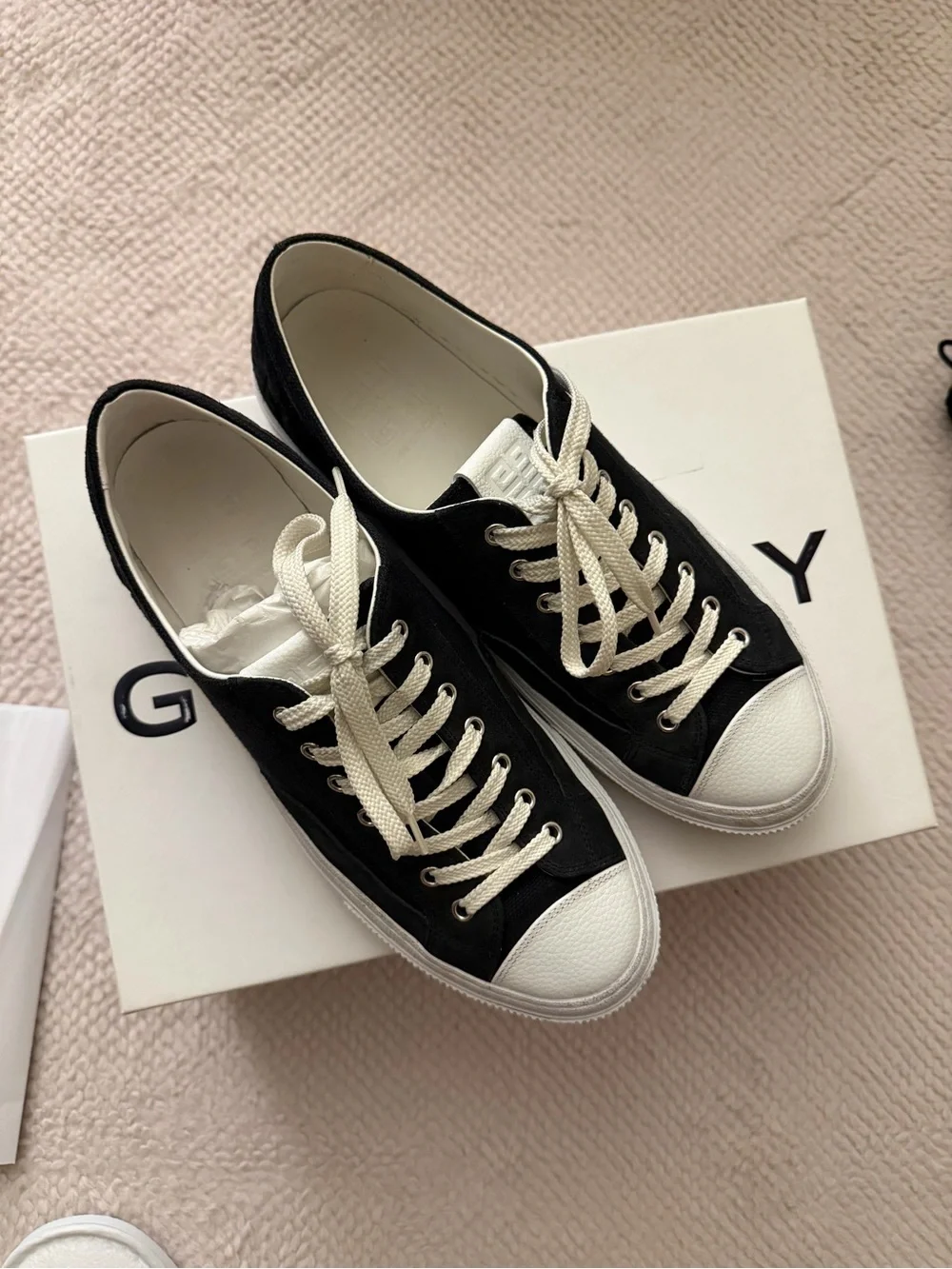 Givenchy White Gift Box with Black Tissue and Branded Card